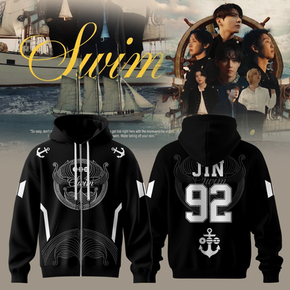 BTS – Swim Arirang Album Mixed Mesh ZipHoodie
