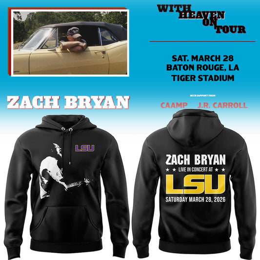 Limited Zach “With Heaven On Tour 2026.” at LSU Hoodie-LL260328004