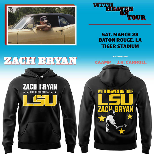 Limited Zach “With Heaven On Tour 2026.” at LSU Hoodie-LL260328006