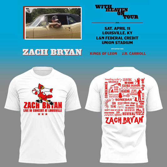 Limited Zach “With Heaven On Tour 2026.” At Louisville TShirt-LL260410028