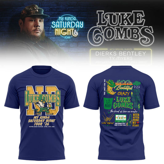 Limited Edition “My Kinda Saturday Night Tour” at Notre Dame Stadium Tshirt-LL2604160012
