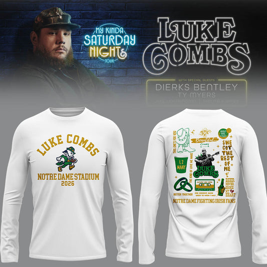 Limited Edition “My Kinda Saturday Night Tour” at Notre Dame Stadium Long Sleeve Shirt-LL26042003