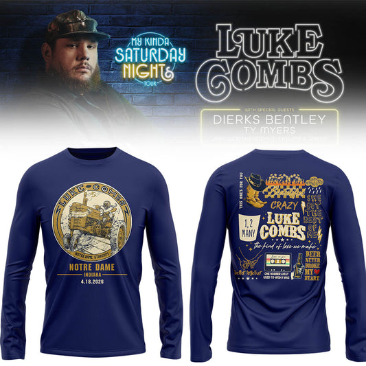 Limited Edition “My Kinda Saturday Night Tour” at Notre Dame Stadium Long Sleeve Shirt-LL26042040