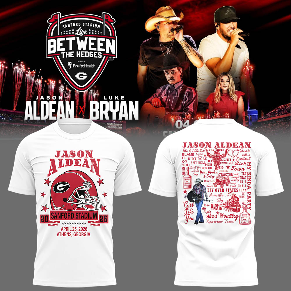 Limited Edition JA “Live Between The Hedges” At Sanford Stadium Tshirt-LL260421018