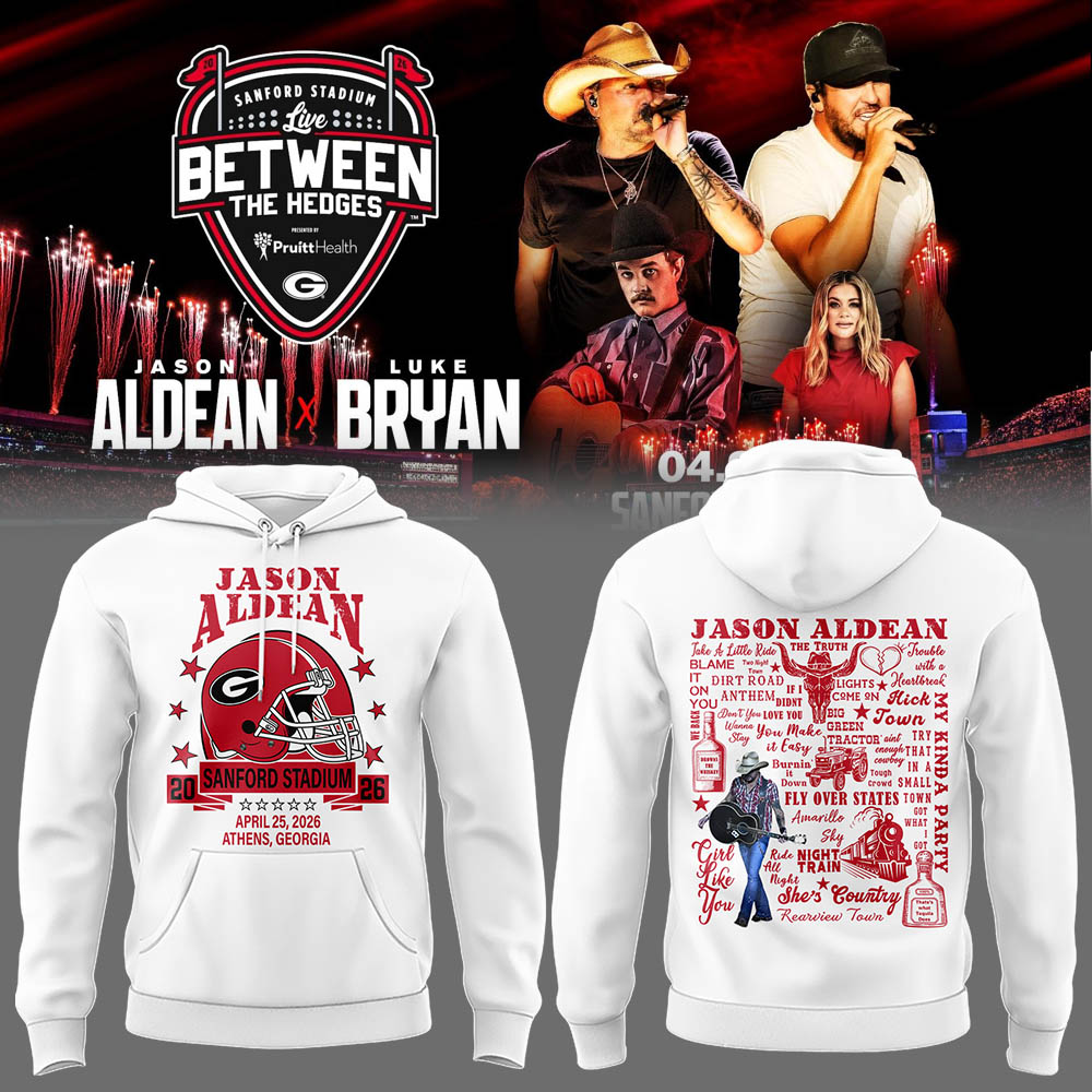 Limited Edition JA “Live Between The Hedges” At Sanford Stadium Hoodie-LL260421019