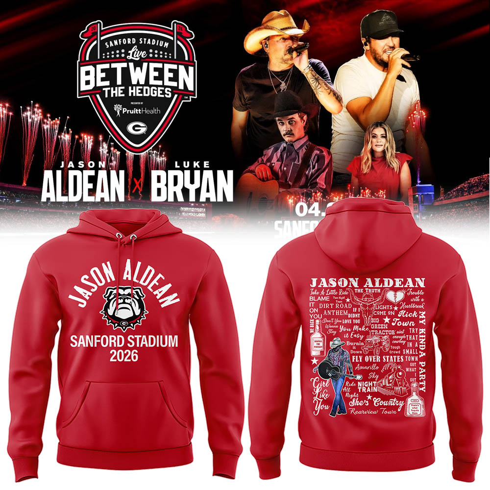 Limited Edition JA “Live Between The Hedges” At Sanford Stadium Hoodie-LL260421022