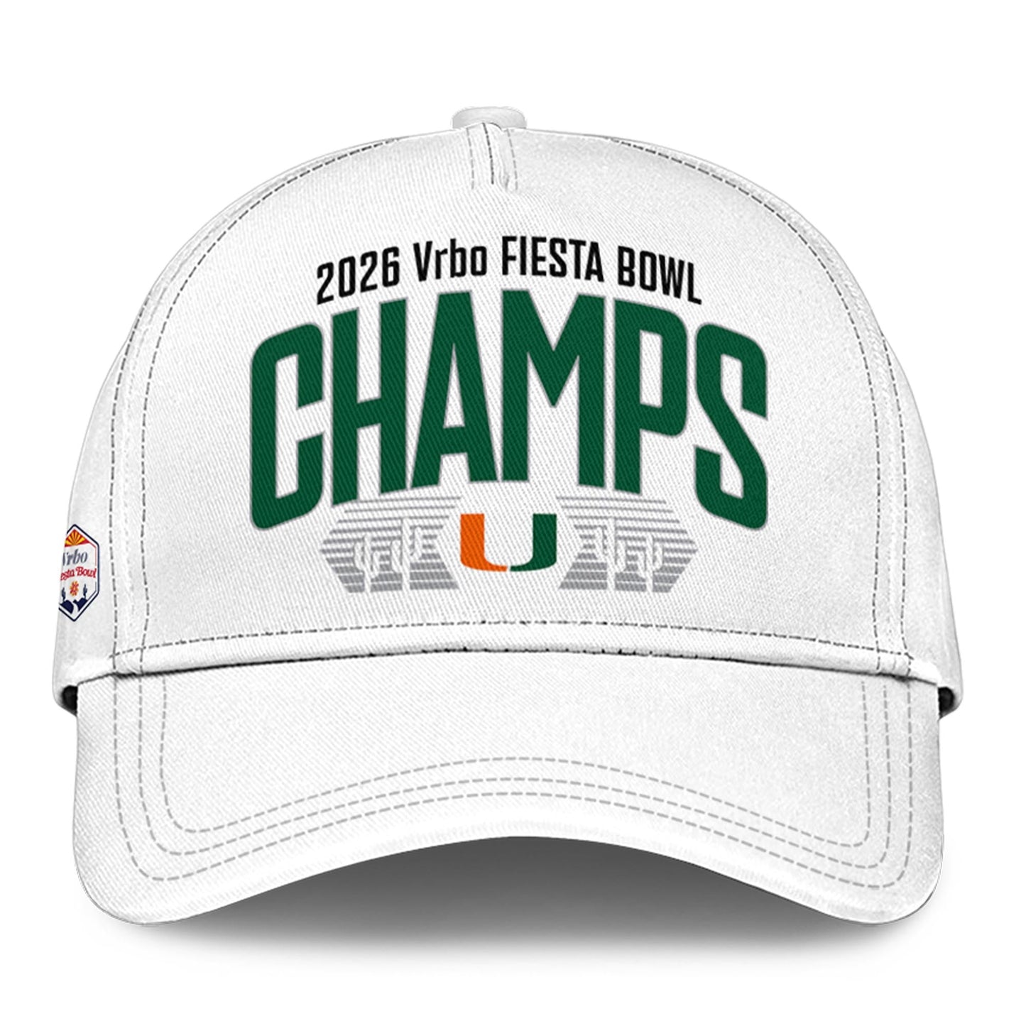 Miami Hurricanes 2026 Fiesta Bowl Champions Locker Room T-shirt – White