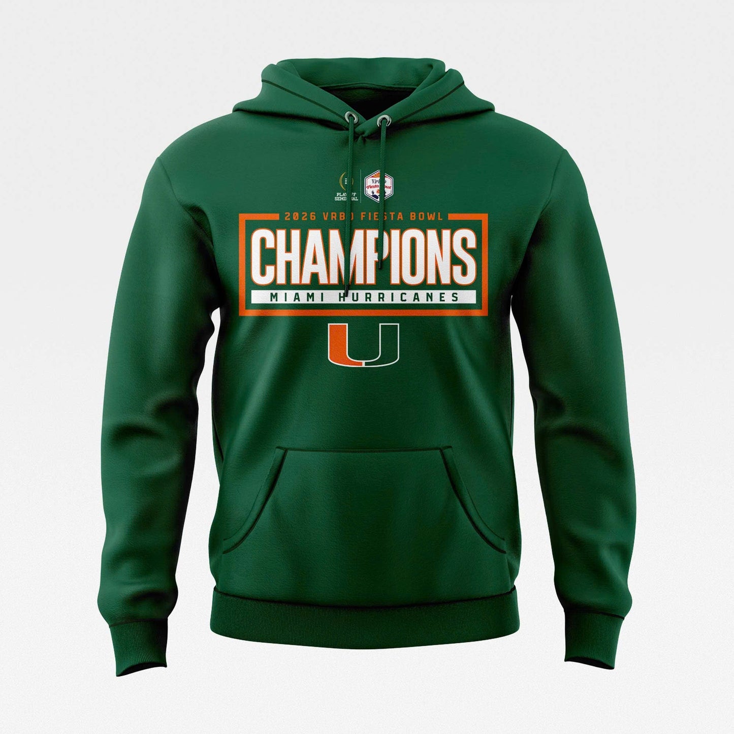 Miami Hurricanes 2026 Fiesta Bowl Champions Hoodie – Green