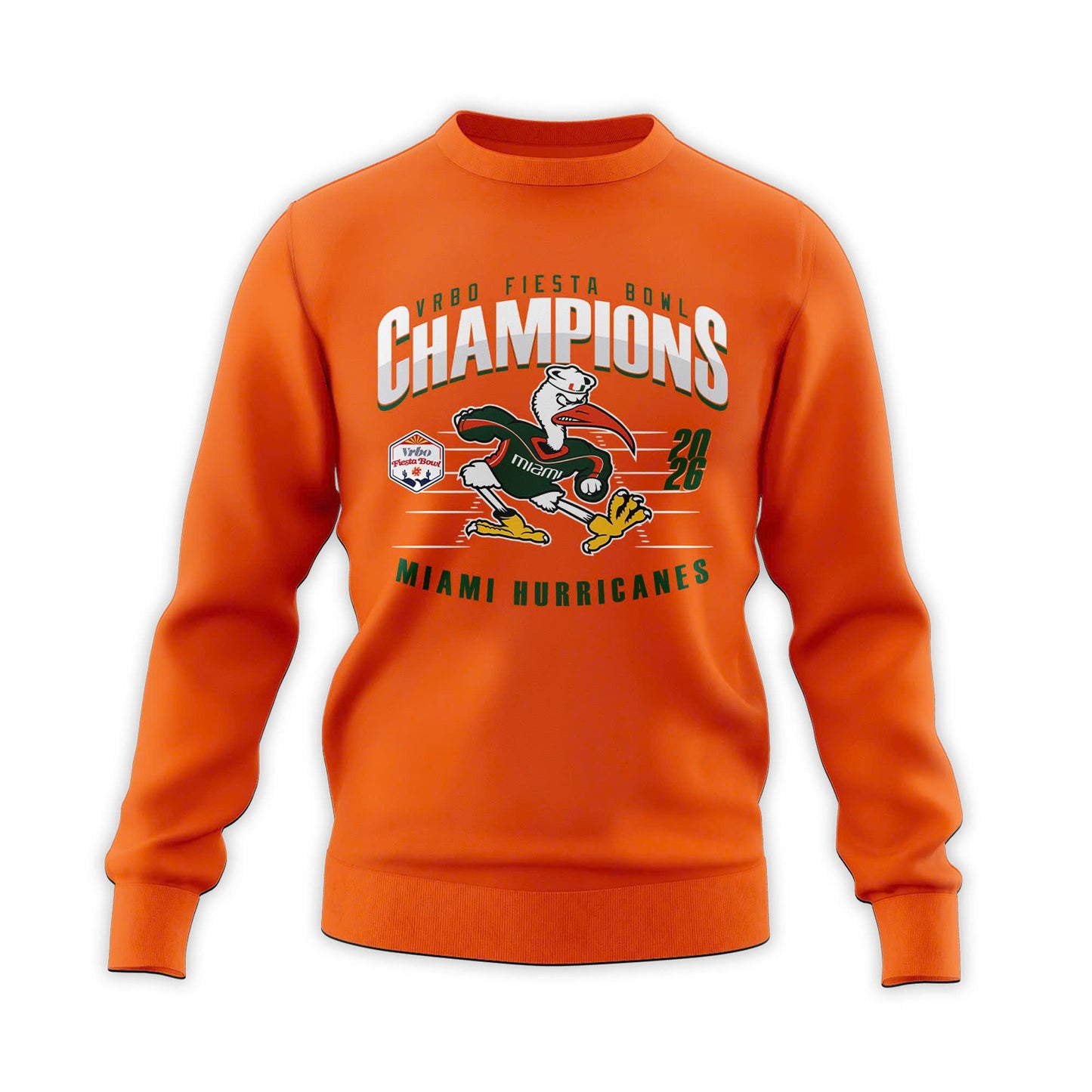 Miami Hurricanes 2026 Fiesta Bowl Champions Sweatshirt – Orange