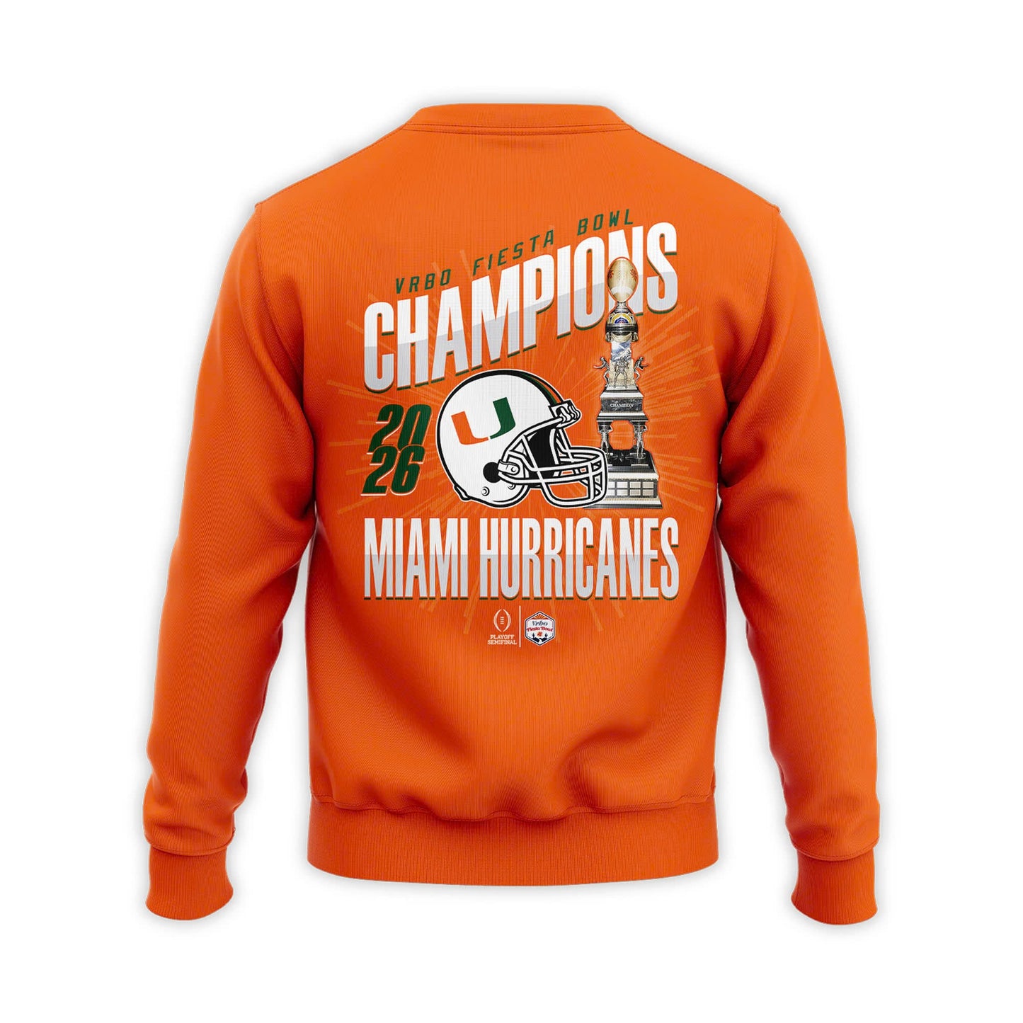 Miami Hurricanes 2026 Fiesta Bowl Champions Sweatshirt – Orange