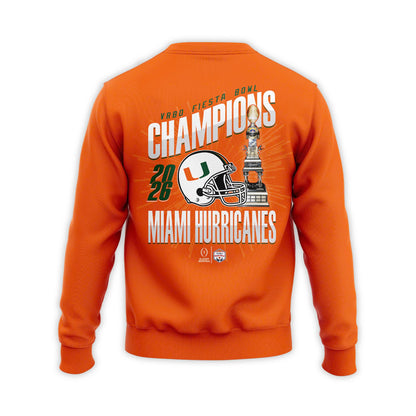 Miami Hurricanes 2026 Fiesta Bowl Champions Sweatshirt – Orange