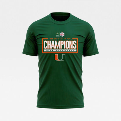 Miami Hurricanes 2026 Fiesta Bowl Champions T-shirt – Green