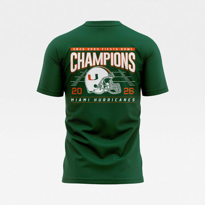 Miami Hurricanes 2026 Fiesta Bowl Champions T-shirt – Green