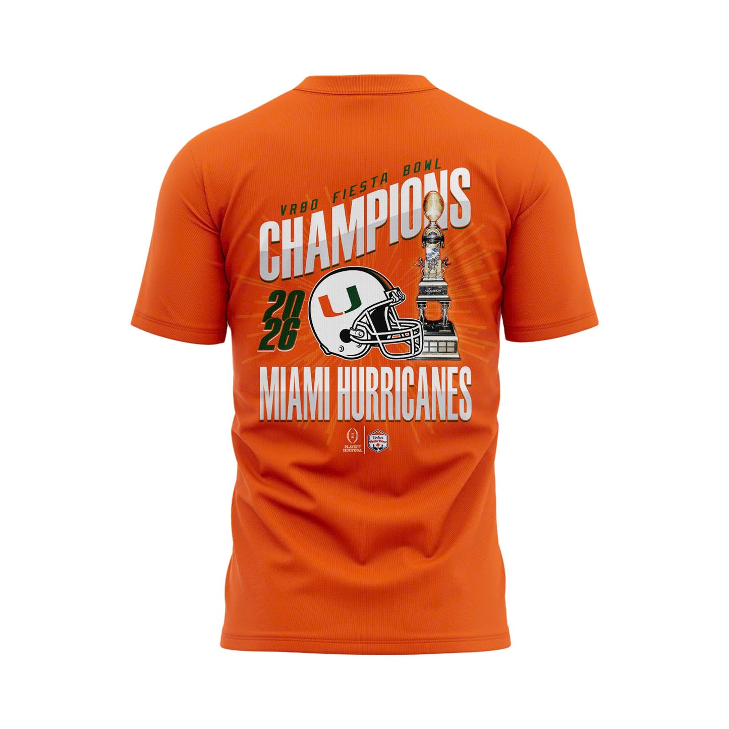 Miami Hurricanes 2026 Fiesta Bowl Champions T-shirt – Orange