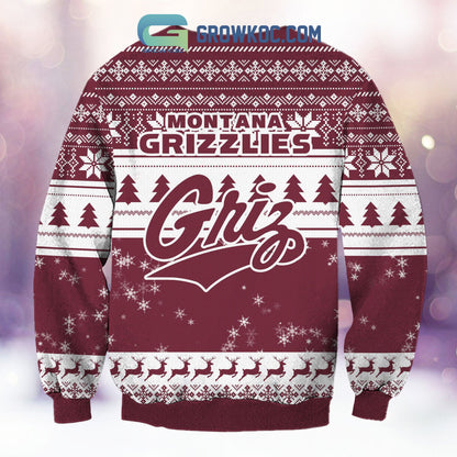 Montana Grizzlies Grinch NCAA Christmas Ugly Sweater