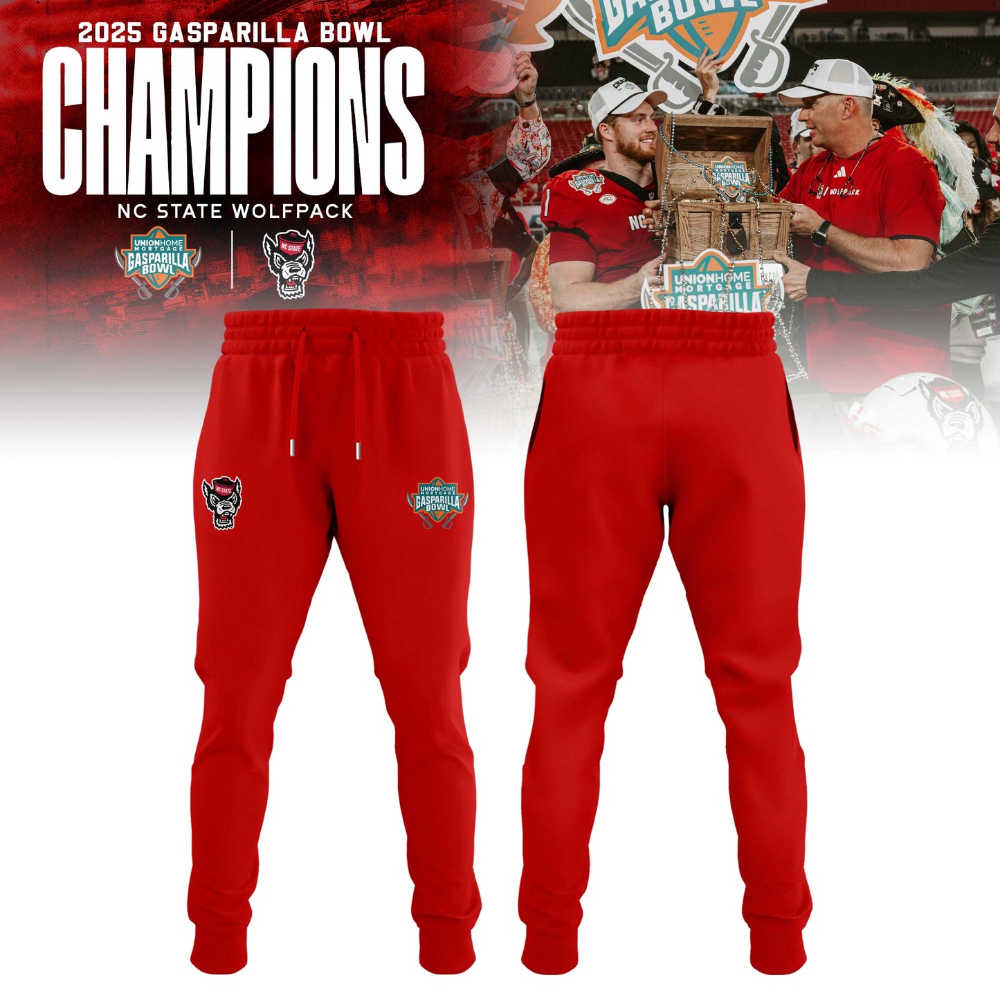 NC State Wolfpack 2025 Gasparilla Bowl Champions Sweatshirt