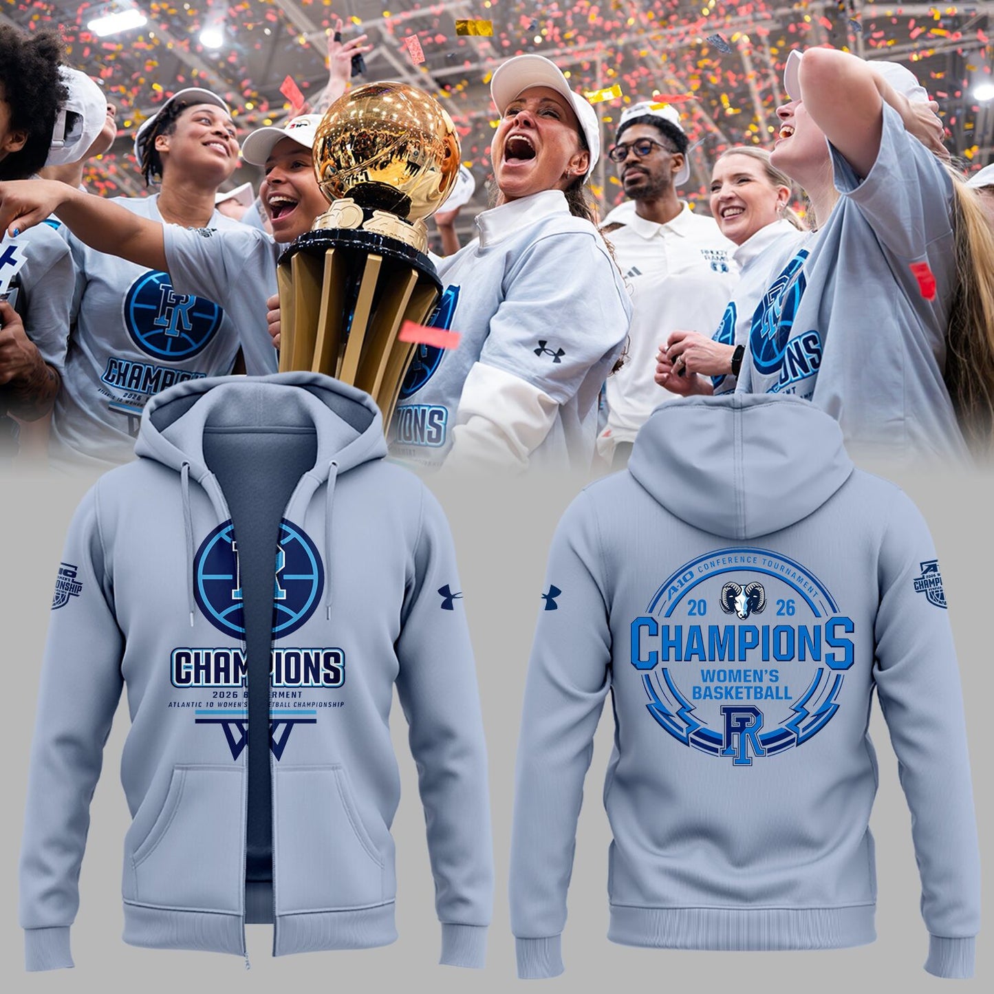 Limited Edition A10 WBB Tournament Champions 🏀🏆 ZIP Hoodie-ND030926100