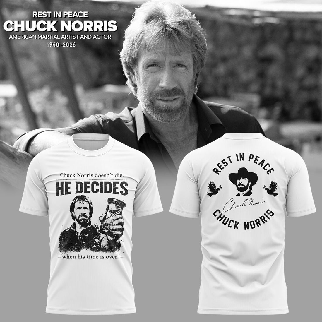 REST IN PEACE 🖤🕊️ Chuck Norris TShirt