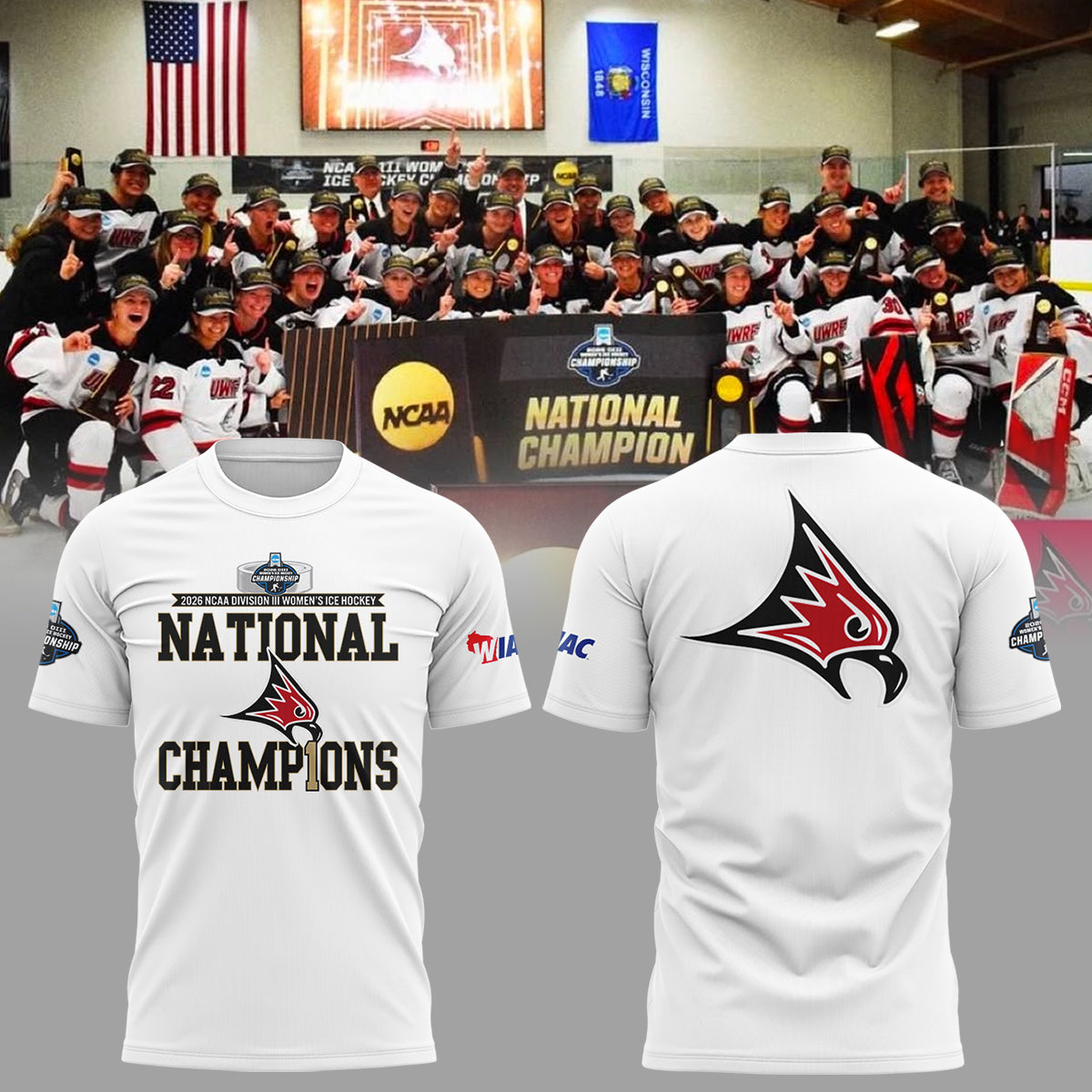 Limited Edition D3 Women’s Ice Hockey National Champions 🏆🏒Shirt-ND03302609