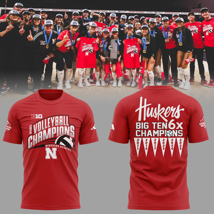 Limited Edition Nebraska – B1G Volleyball CHAMPS Shirt-ND11292505
