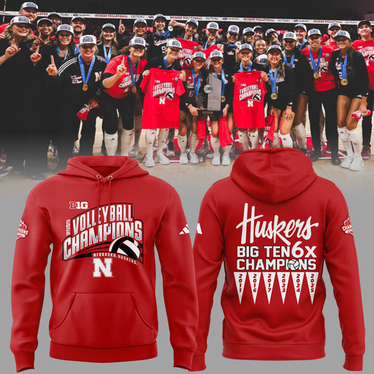 Limited Edition Nebraska – B1G Volleyball CHAMPS Hoodie-ND11292506