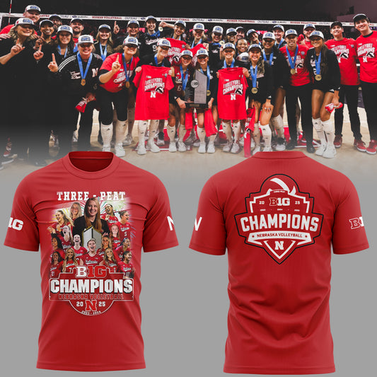 Limited Edition Nebraska – B1G Volleyball CHAMPS Shirt-ND11292507