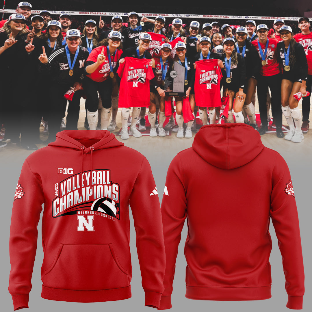 Limited Edition Nebraska – B1G Volleyball CHAMPS Hoodie-ND11292509
