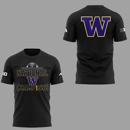 Limited Edition Huskies National Champions T-Shirt-NND12162523