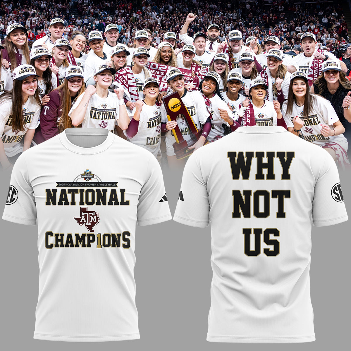 Limited Edition A&M Volleyball National Champions TShirt -ND12222508
