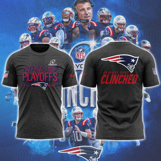 Limited Edition 2025 Patriots Playoffs Clinched Tshirt-ND12222525