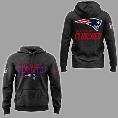 Limited Edition 2025 Patriots Playoffs Clinched Hoodie-ND12222526