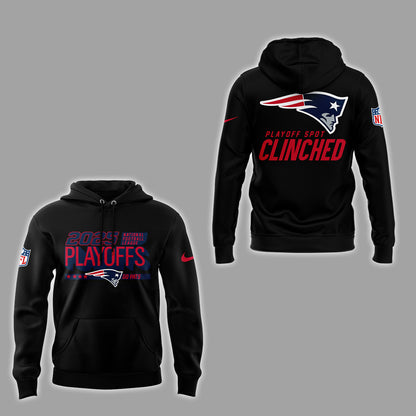 Limited Edition 2025 Patriots Playoffs Clinched Hoodie-ND12222527