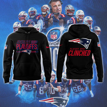 Limited Edition 2025 Patriots Playoffs Clinched Hoodie-ND12222527