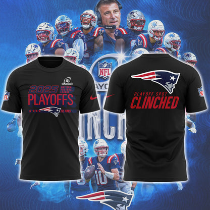 Limited Edition 2025 Patriots Playoffs Clinched Tshirt-ND12222528