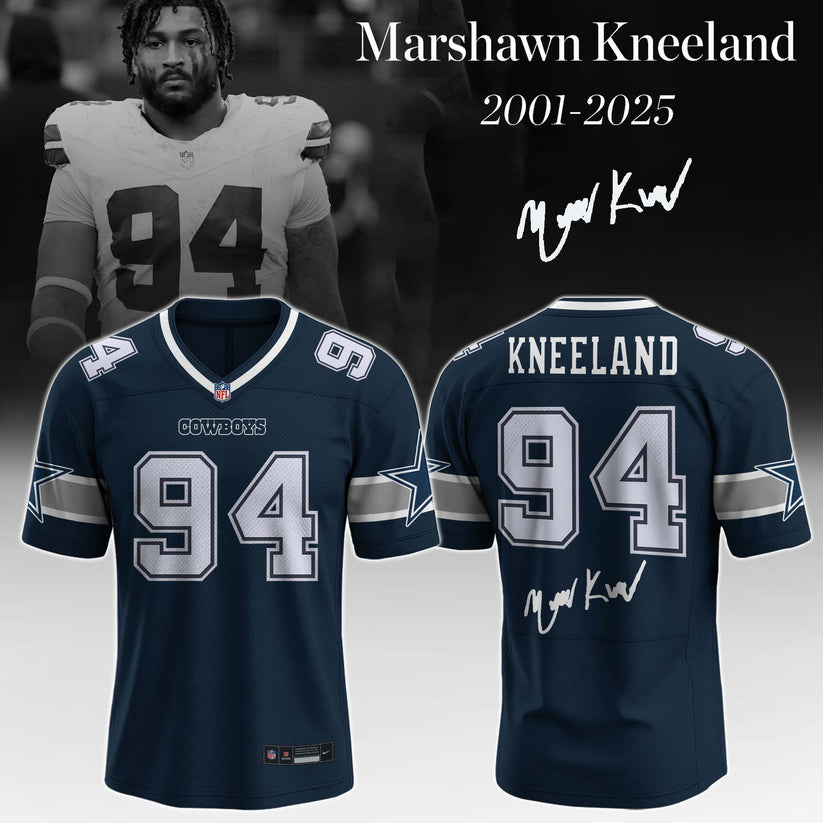 Dallas Cowboys x In Memory of Marshawn Kneeland Limited Edition White Football Jersey