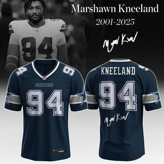 Dallas Cowboys x In Memory of Marshawn Kneeland Limited Edition White Football Jersey