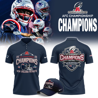 __NE.Patriots 2025 AFC Champions Limited Polo Shirt