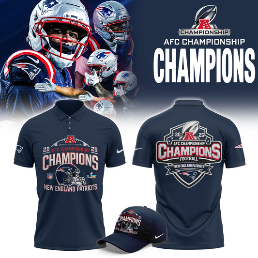 __NE.Patriots 2025 AFC Champions Limited Polo Shirt
