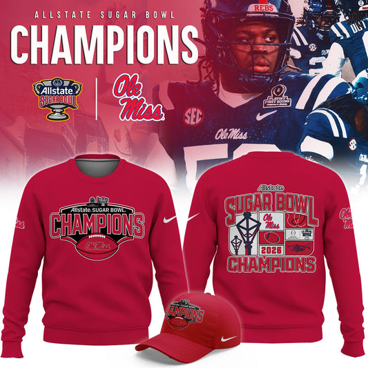 Ole Miss Rebels 2026 AllState Sugar Bowl Champions Limited Sweatshirt v2