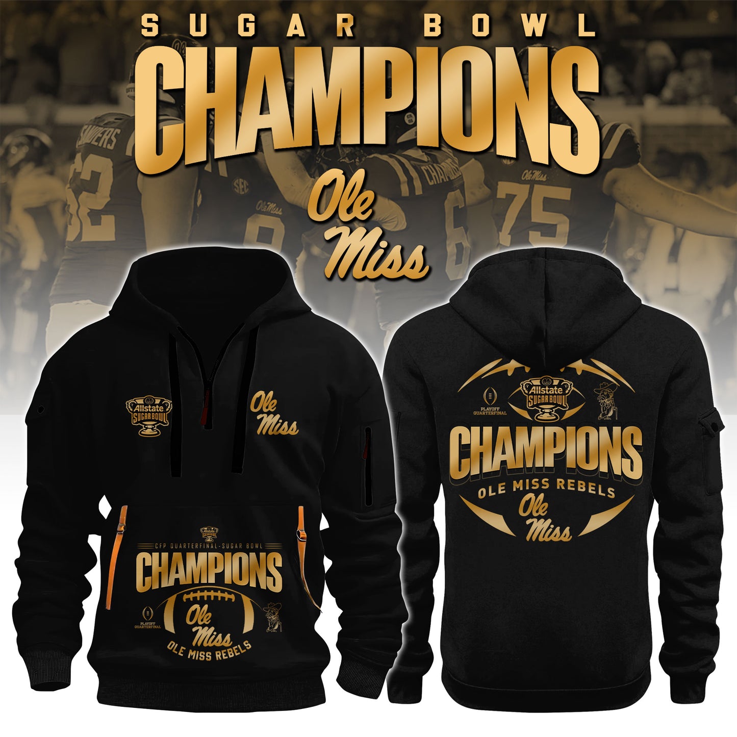 .OM Rebels Football Sugar Bowl Champions Special Jacket Limited Edition