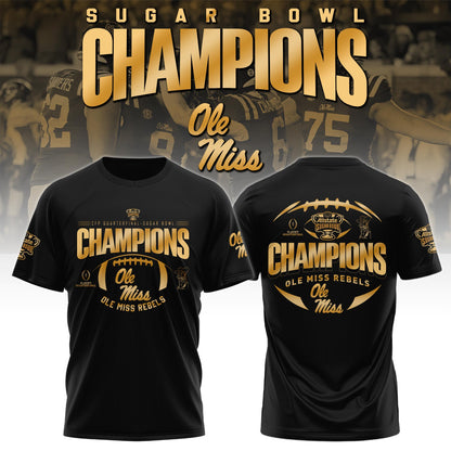 .OM Rebels Football Sugar Bowl Champions Special Tshirt Limited Edition