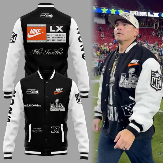 Limited Edition SEAHAWKS CHAMPIONS Super Bowl LX Bomber Jacket