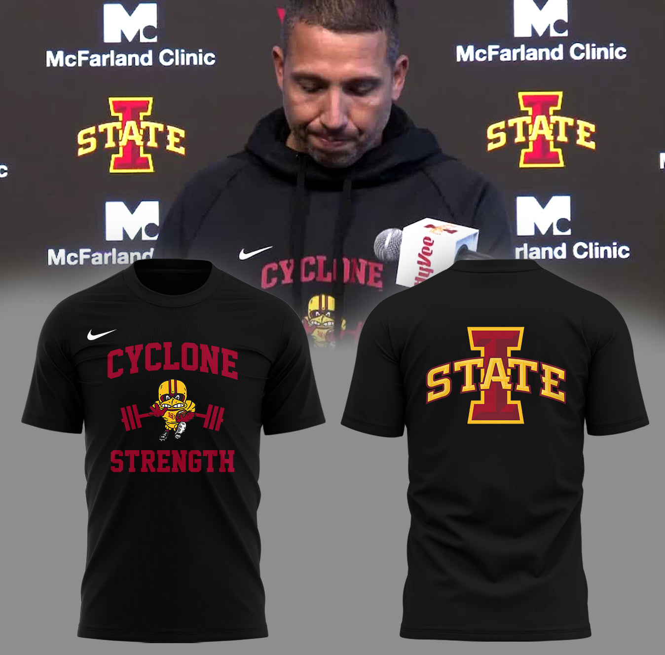 Limited Iowa State Football ” Cyclone Strength” TShirt -PA03122507