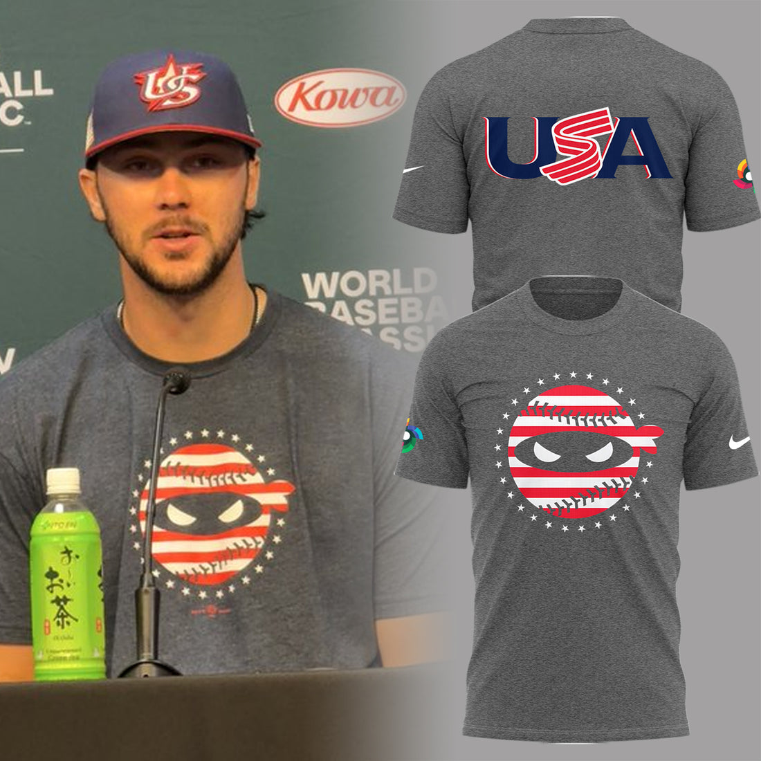 Limited Edition Ninja Usa Baseball Shirt