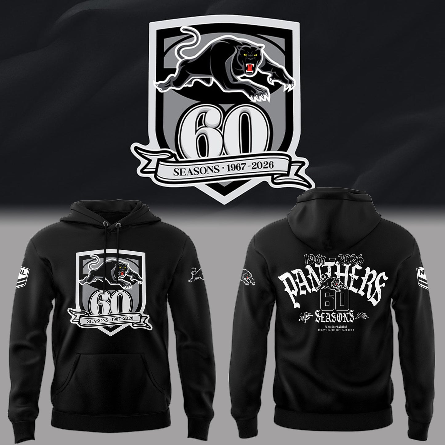 Limited Edition Panthers Celebrate 60 Years Hoodie-PA032326028