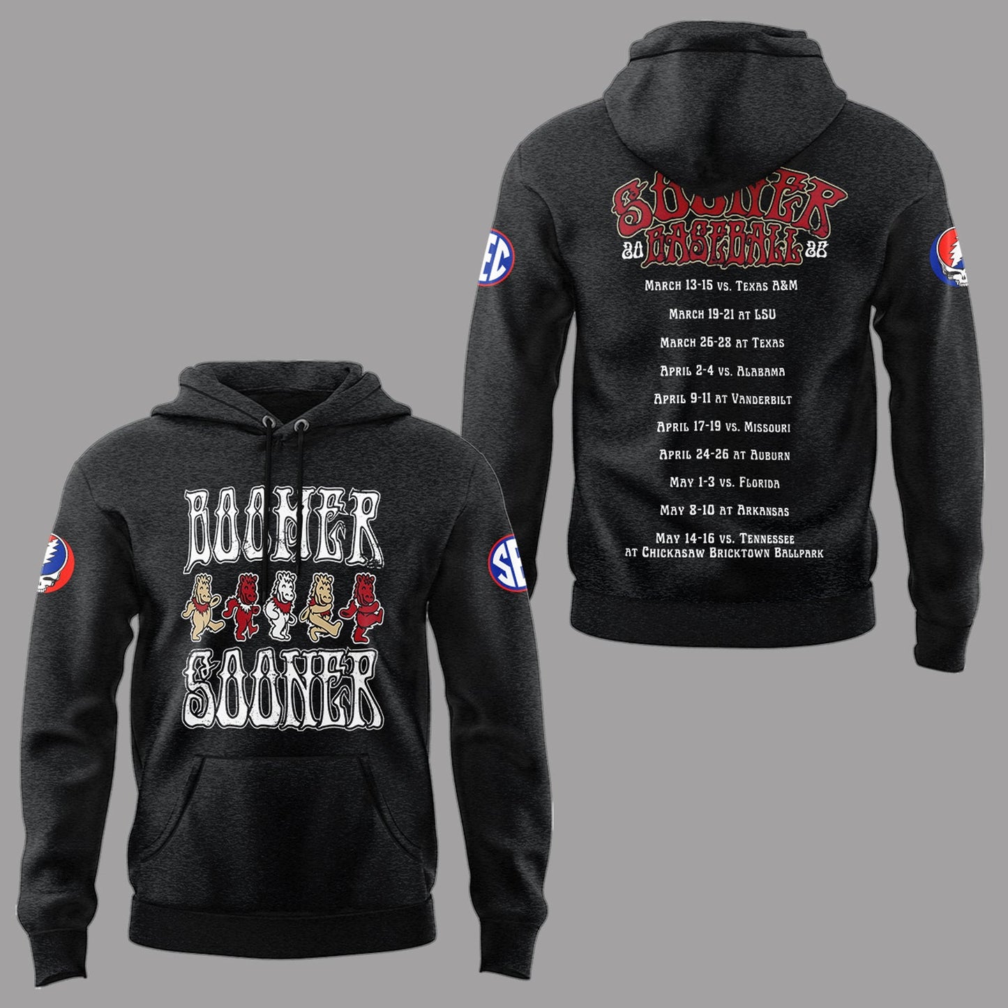 Limited Edition Grateful Sooners 💀⚾ Hoodie