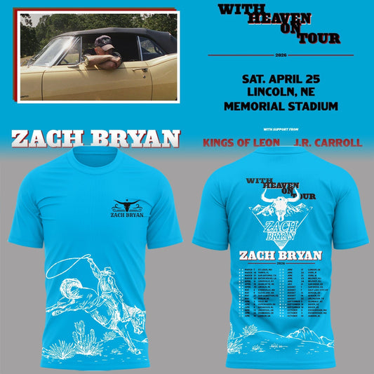 Limited Edition “With Heaven On Tour 2026” at Memorial Stadium Shirt