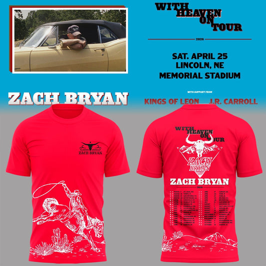Limited Edition “With Heaven On Tour 2026” at Memorial Stadium Shirt