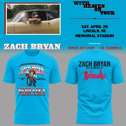 Limited Edition “With Heaven On Tour 2026” at Memorial Stadium Shirt