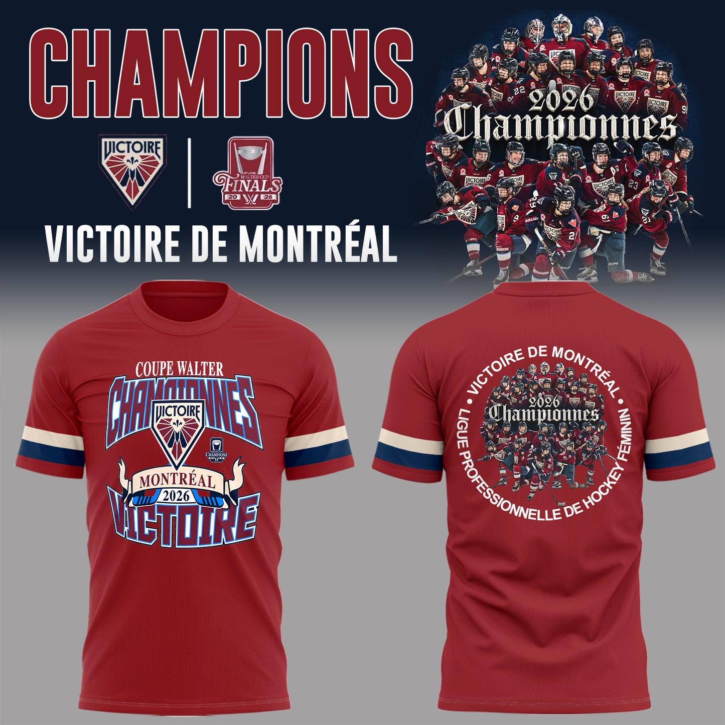 Limited Edition 2026 PWHL WALTER CUP CHAMPIONS Shirt-PA052126007